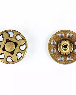 Кнопка альфа, омега 20мм цветной металл арт. ПРС-1326-5-ПРС0033423