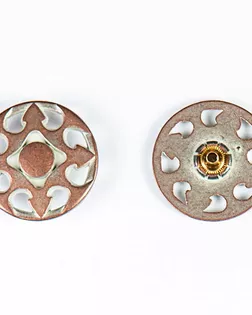 Кнопка альфа, омега 28мм цветной металл арт. ПРС-1877-1-ПРС0033425