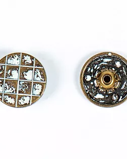 Кнопка альфа, омега 19мм цветной металл арт. ПРС-1879-1-ПРС0033437