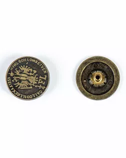 Кнопка альфа, омега 23мм цветной металл арт. ПРС-1903-2-ПРС0033484