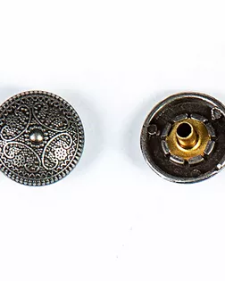 Кнопка альфа, омега 15мм цветной металл арт. ПРС-1914-1-ПРС0033531