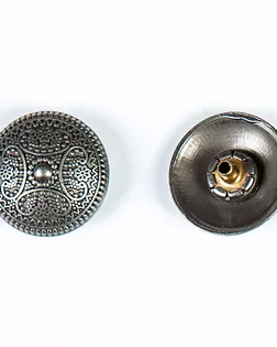 Кнопка альфа, омега 23мм цветной металл арт. ПРС-1946-3-ПРС0033642