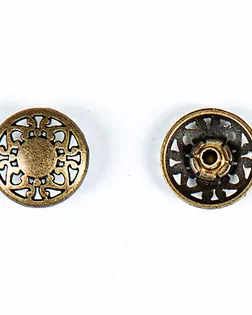 Кнопка альфа, омега 15мм цветной металл арт. ПРС-1950-4-ПРС0033658