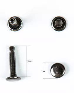 Хольнитен сумочный черный никель 7мм металл арт. ПРС-1981-2-ПРС0033794