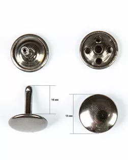 Хольнитен сумочный черный никель 15мм металл арт. ПРС-1983-2-ПРС0033807