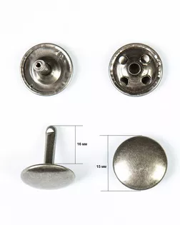 Хольнитен сумочный темное серебро 15мм металл арт. ПРС-1983-3-ПРС0033808