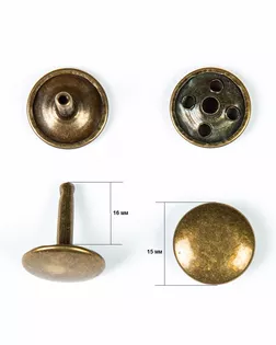 Хольнитен сумочный латунь 15мм металл арт. ПРС-1983-4-ПРС0033809