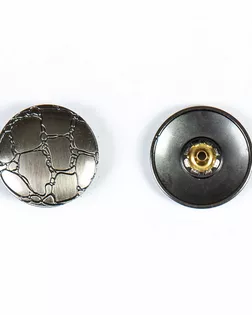 Кнопка альфа, омега 28мм цветной металл арт. ПРС-1986-4-ПРС0033818