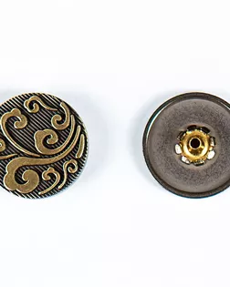 Кнопка альфа, омега 25мм цветной металл арт. ПРС-1991-3-ПРС0033835