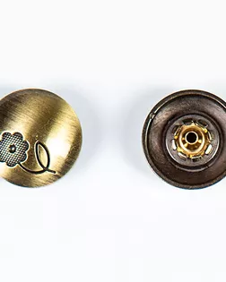 Кнопка альфа, омега 22мм цветной металл арт. ПРС-1994-3-ПРС0033845