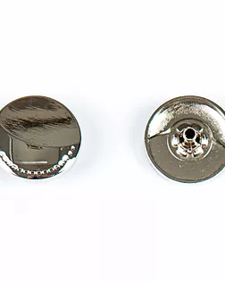 Кнопка альфа, омега 20мм цветной металл арт. ПРС-1995-1-ПРС0033847