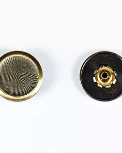 Кнопка альфа, омега 20мм цветной металл арт. ПРС-2030-3-ПРС0033894