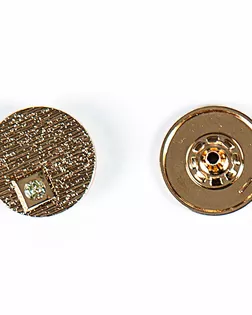Кнопка альфа, омега 22мм цветной металл арт. ПРС-2129-3-ПРС0034122