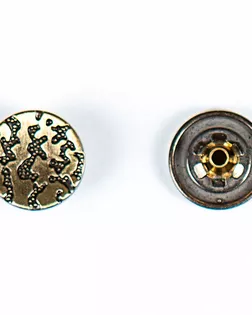 Кнопка альфа, омега 15мм цветной металл арт. ПРС-2131-4-ПРС0034129