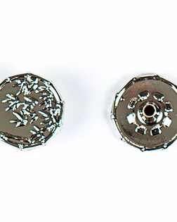 Кнопка альфа, омега 17мм цветной металл арт. ПРС-2135-1-ПРС0034144