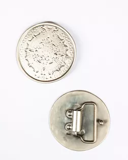 Пряжка серебро 40мм металл арт. ПРС-2215-1-ПРС0034333