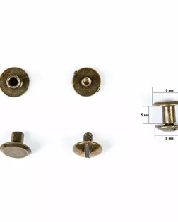 Винт d-9м,h-5мм металл арт. ПРС-2230-3-ПРС0034356