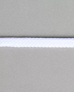 Шнур плоский плетеный белый 7мм 100% полиэстер арт. ПРС-2692-1-ПРС0046157