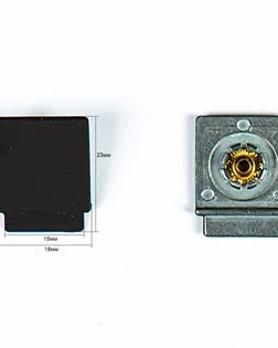 Кнопка альфа, омега 18х23мм цветной металл арт. ПРС-602-1-ПРС0020148
