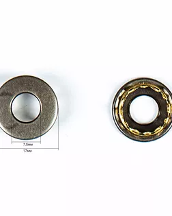 Кнопка клямерная 17мм цветной металл арт. ПРС-787-1-ПРС0020666