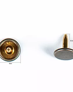 Кнопка клямерная 17мм цветной металл арт. ПРС-790-1-ПРС0020669