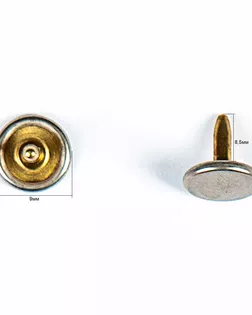 Кнопка клямерная 17мм цветной металл арт. ПРС-790-2-ПРС0020673