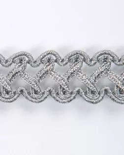 Тесьма металлизированная серебро 20мм люрекс арт. ПРС-909-4-ПРС0023060 Тесьма металлизированная серебро 20мм люрекс арт. ПРС-909-4-ПРС0023060