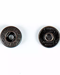 Часть кнопки, тип альфа, омега темная медь 13,5мм металл арт. ПРС-916-4-ПРС0002320