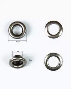 Люверс металлический черный никель 5мм цветной металл арт. ПРС-798-7-ПРС0002673 Люверс металлический черный никель 5мм цветной металл арт. ПРС-798-7-ПРС0002673