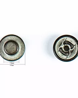 Кнопка клямерная 17мм цветной металл арт. ПРС-789-6-ПРС0030458