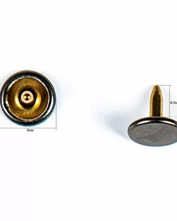 Кнопка клямерная 17мм цветной металл арт. ПРС-790-9-ПРС0030468