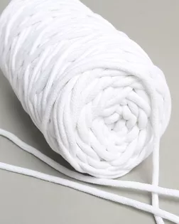 Шнур с наполнителем белый 6мм хлопок, 100 м арт. ПРС-4859-1-ПРС00-00001350