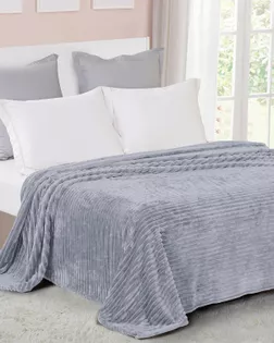 Велсофт Полоска, 100%ПЭ, шир. 205см, 250 г/м, цв.S247793 Бледно-голубой арт. ВСФТ-656-8-Б00116.024