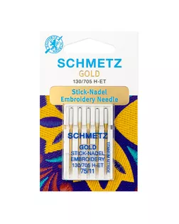 Набор игл для вышивки Schmetz №75/11 арт. ИДВ-16-1-43075