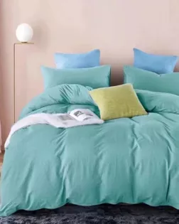 Вареный хлопок г/к шир.235 , пл.110гр/м, 100%ХБ, цв.ХВ-011 нефритовый меланж арт. ВХ-18-1-Б00486.011