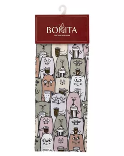 Полотенце 40*70 Bonita, рогожка, Котики арт. ТДИВН-4111-1-ТДИВН0142566