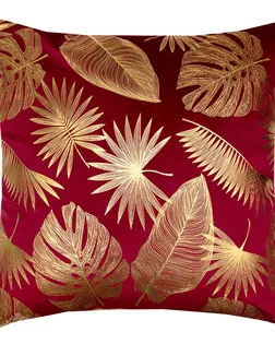 НАВОЛОЧКА К 45*45 декор Монстера бордо ИКР арт. ТДИВН-5612-1-ТДИВН0148066