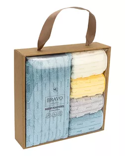 Набор полотенец НВ Фарбен м9075_1 50*90 + 30*30х4шт арт. ТДИВН-6594-1-ТДИВН0160448