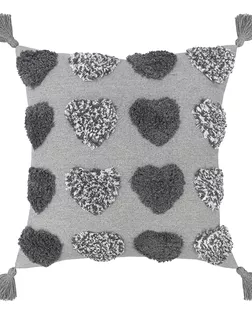 Наволочка К 45*45 декор Бохо Круги с кистями серый ИКР арт. ТДИВН-6837-1-ТДИВН0162828