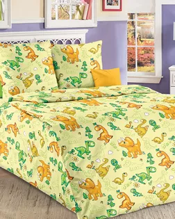 Динозаврики 1 Зел Пододеяльник 1,5 спал ЭКОНОМ ПОПЛИН 215*143 арт 0000ХЭ1 арт. ТЕКСД-30288-1-ТЕКСД0030289