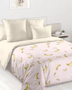 Бананы 1 Роз Простыня Евро ПЕРКАЛЬ ЭКОНОМ арт 002ПЭ арт. ТЕКСД-29907-1-ТЕКСД0029908