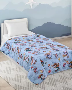 Пингви 1 гол Перкаль 140*210 покрывало стеганое арт. ТЕКСД-28551-1-ТЕКСД0028552