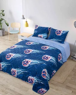 Мячи 1 Син перкаль 180*210 покрывало стеганое арт. ТЕКСД-30228-1-ТЕКСД0030229