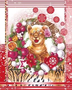 Тигрята 1 Ваф. полотенце грунт. 47*60 (с петелькой) арт. ТЕКСД-30285-1-ТЕКСД0030286