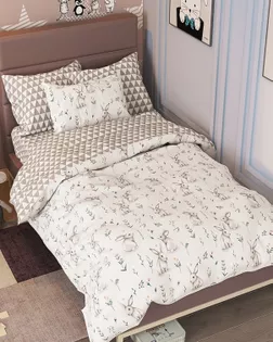 Поплин детск. наб. 150см пл 105 гр рис 7521-9 Треугольники сер. арт. ПД150-325-1-Б00245.029