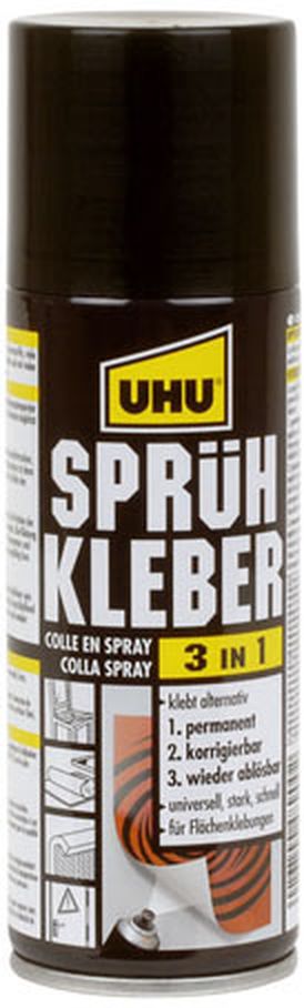 Универсальный контактный клей-спрей UHU Spruehkleber 3 в 1, 200 мл арт. ГЕЛ-4409-1-ГЕЛ0089738 1