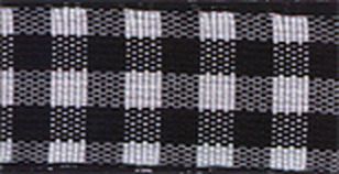 Лента с рисунком клетка SAFISA, 16(18) мм, 25 м, цвет 01, черный арт. ГЕЛ-18046-1-ГЕЛ0020179 1