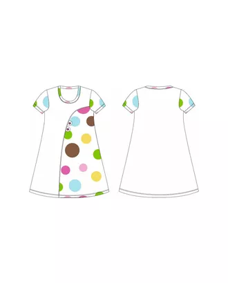 Купить Выкройки детской одежды для девочек Выкройка: платье трапеция арт. ВКК-2824-1-ВП0503 оптом в Казахстане