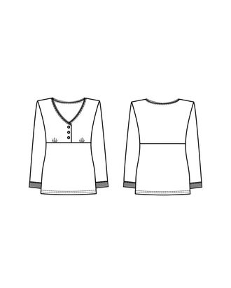 Купить Выкройки одежды для дома для начинающих Выкройка: пижама (кофта) арт. ВКК-2616-1-ВП0378 оптом в Бресте