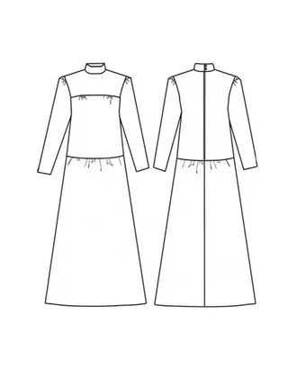 Купить Мусульманская одежда Выкройка: платье Ж-2036 арт. ВКК-2355-1-ВП0140 оптом в Казахстане